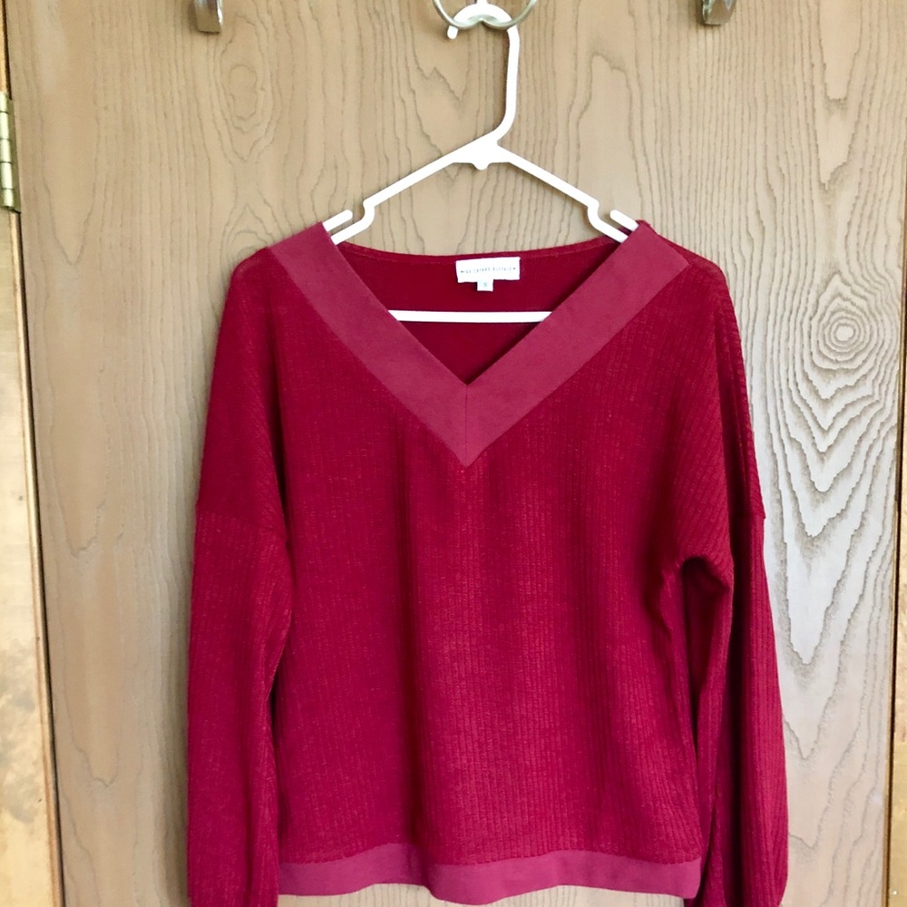 Merlot Boutique V-Neck Sweater
